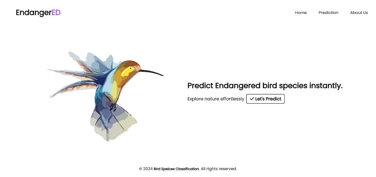 Endangered Bird Species Classsification using CNN